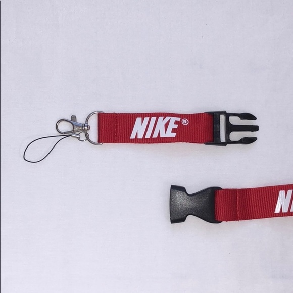 New Nike Red and White Lanyard ID Badge Keychain - Picture 2 of 8